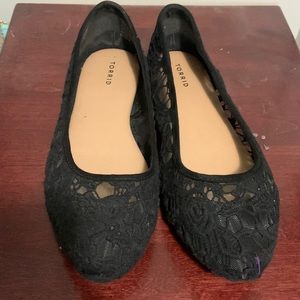 Black lace flats from torrid